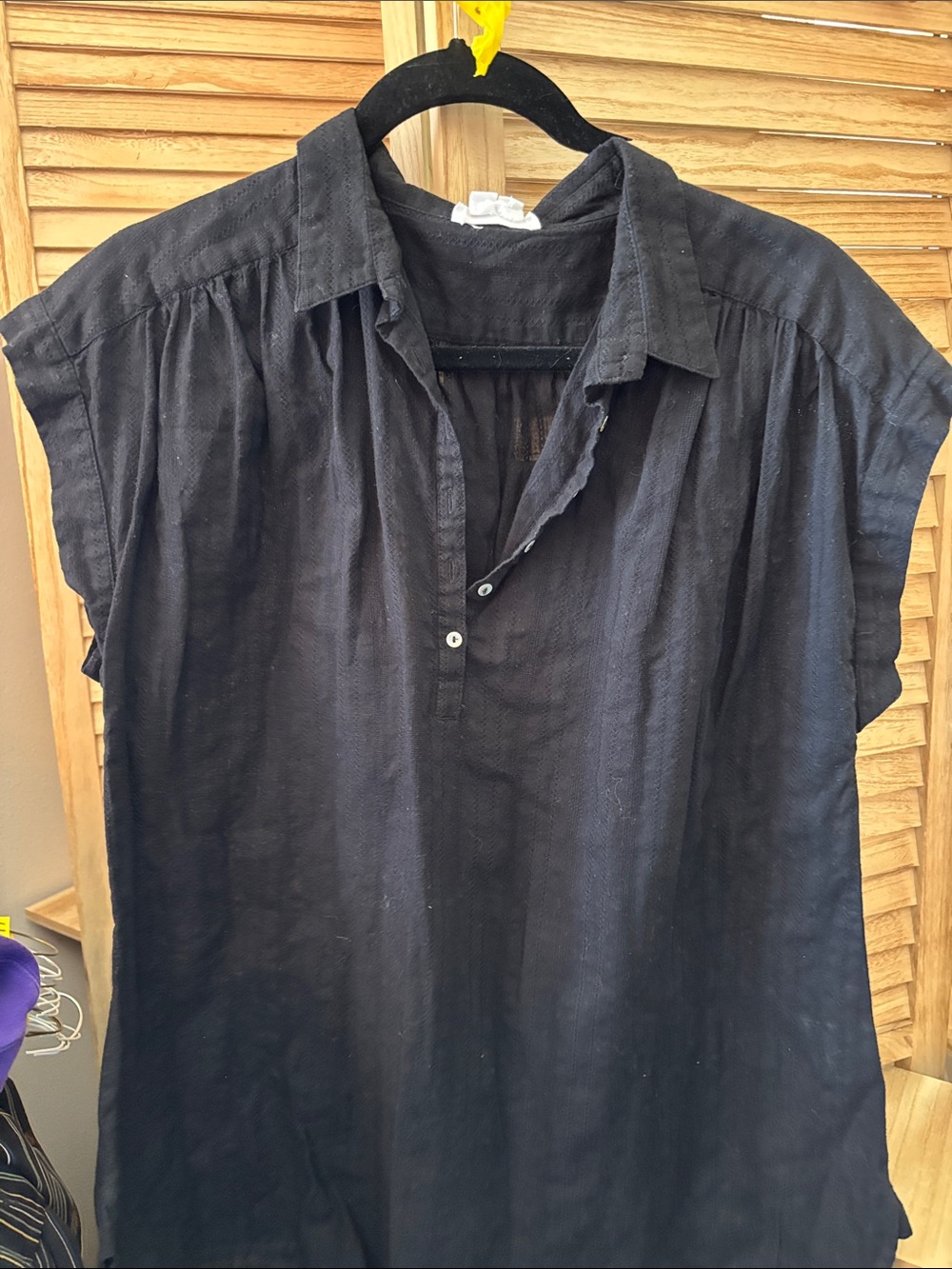 Ingrid & Isabel Black Short-Sleeve Pullover Top